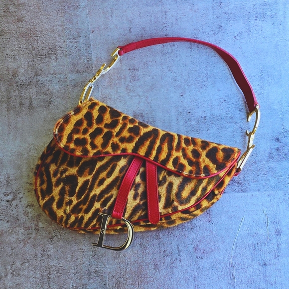 *SOLD**Dior Saddle Bag in Leopard Print Pony Hair - Picture 13 of 13